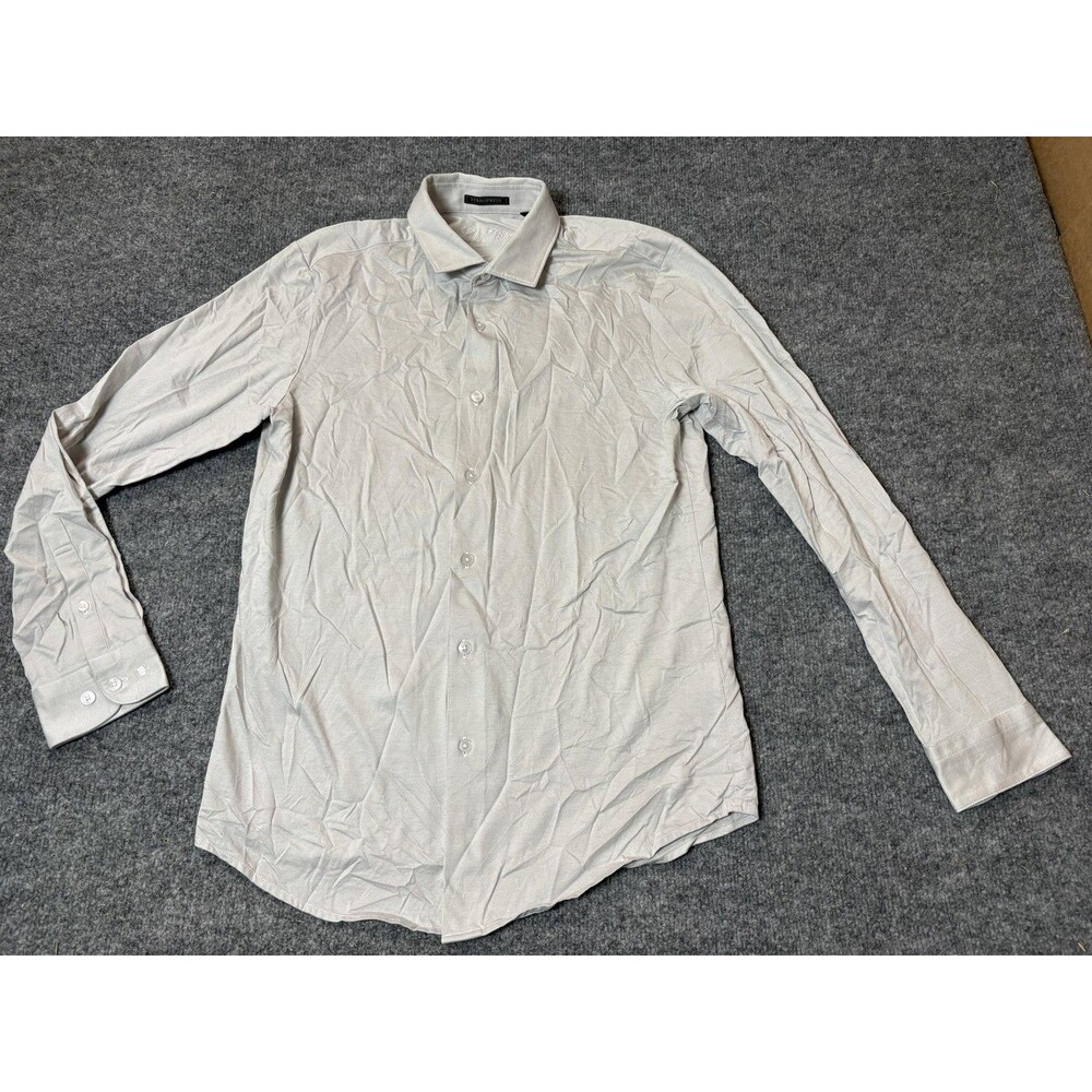 Louis Philippe Dress Shirt Mens 40 CMS White PermaPress Wrinkle Resistant LS